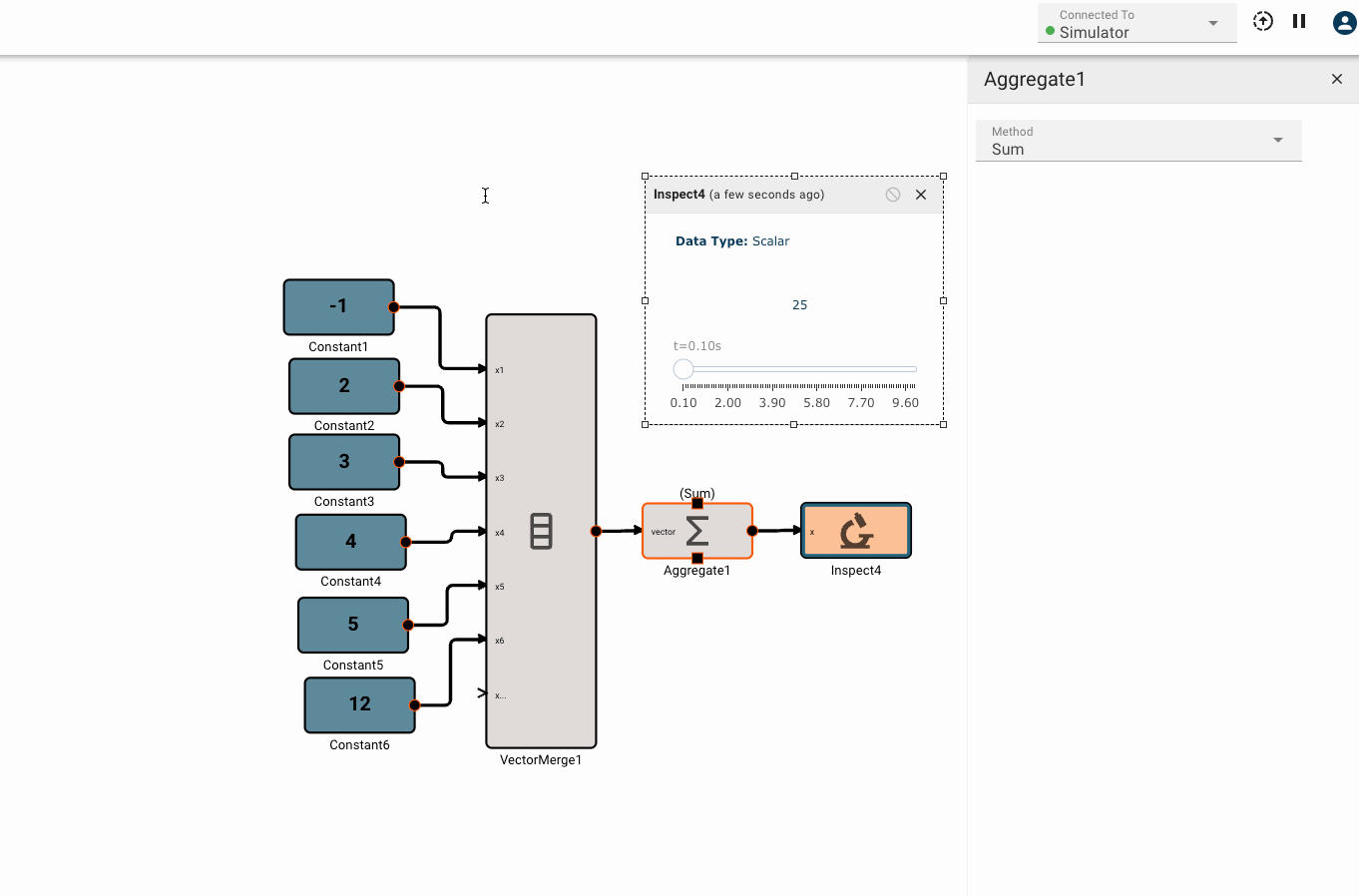Vector aggregate example